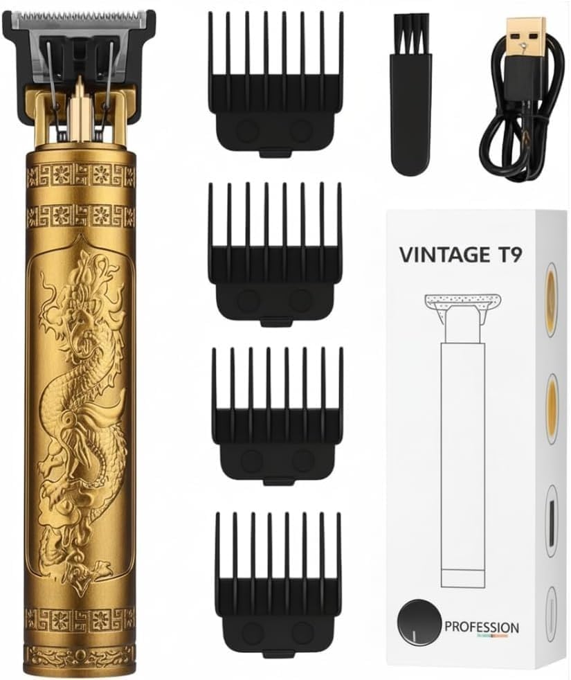 Recortadora Vintage T9 Profesional – Corte Preciso y Diseño Retro