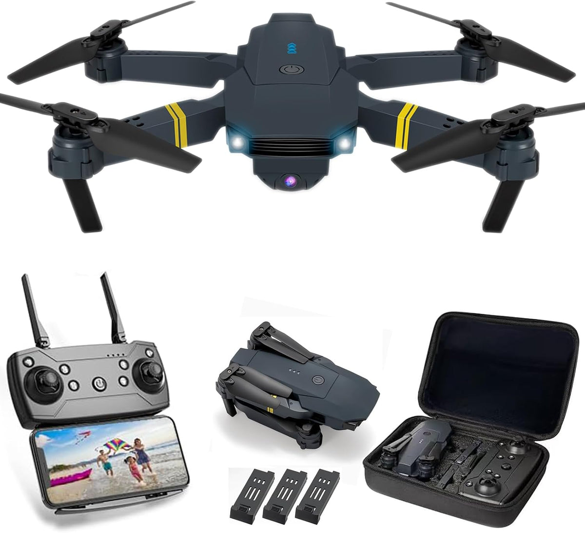 Drone E58 Plegable WiFi FPV con Cámara y Control Remoto