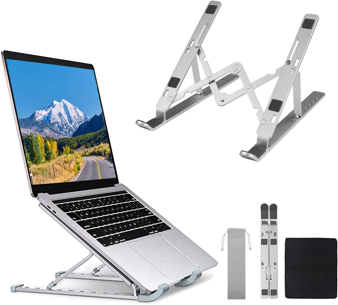 SOPORTE PARA LAPTOP, BASE LAPTOP STAND AJUSTABLE PLEGABLE ALUMINIO