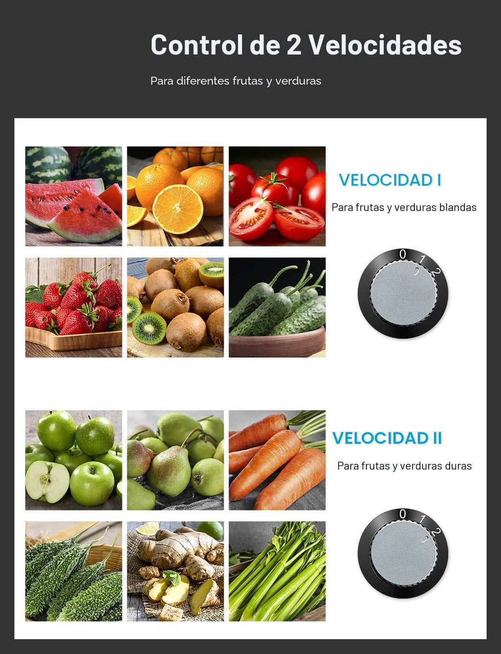 Extractor de Jugos VISTA 800W – Potente y Fácil de Limpiar