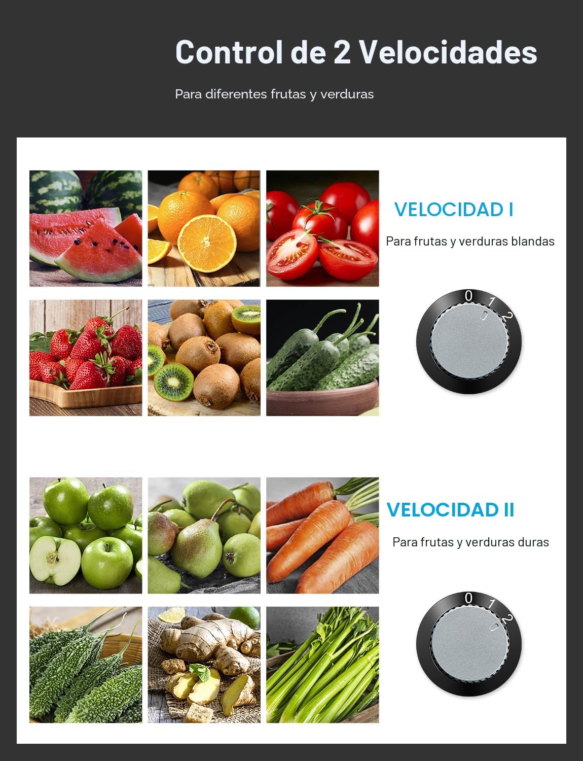 Extractor de Jugos VISTA 800W – Potente y Fácil de Limpiar