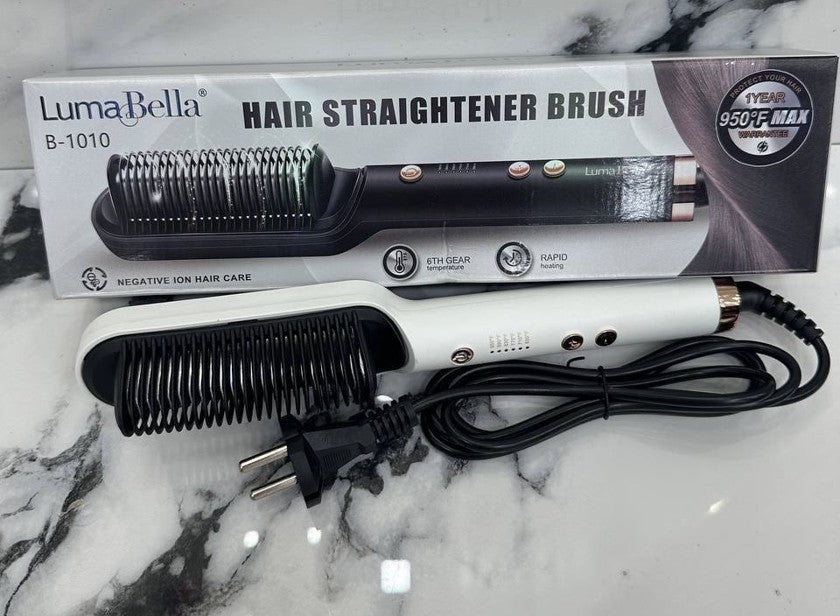 Cepillo Alisador Térmico Luma Bella B-1010 – Alisa y Reduce el Frizz