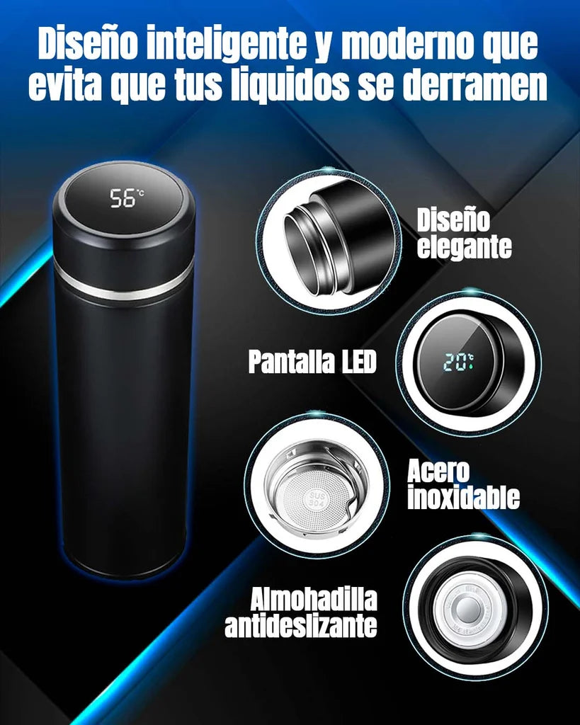 🌡️ Termo Inteligente 500ML con Pantalla Digital