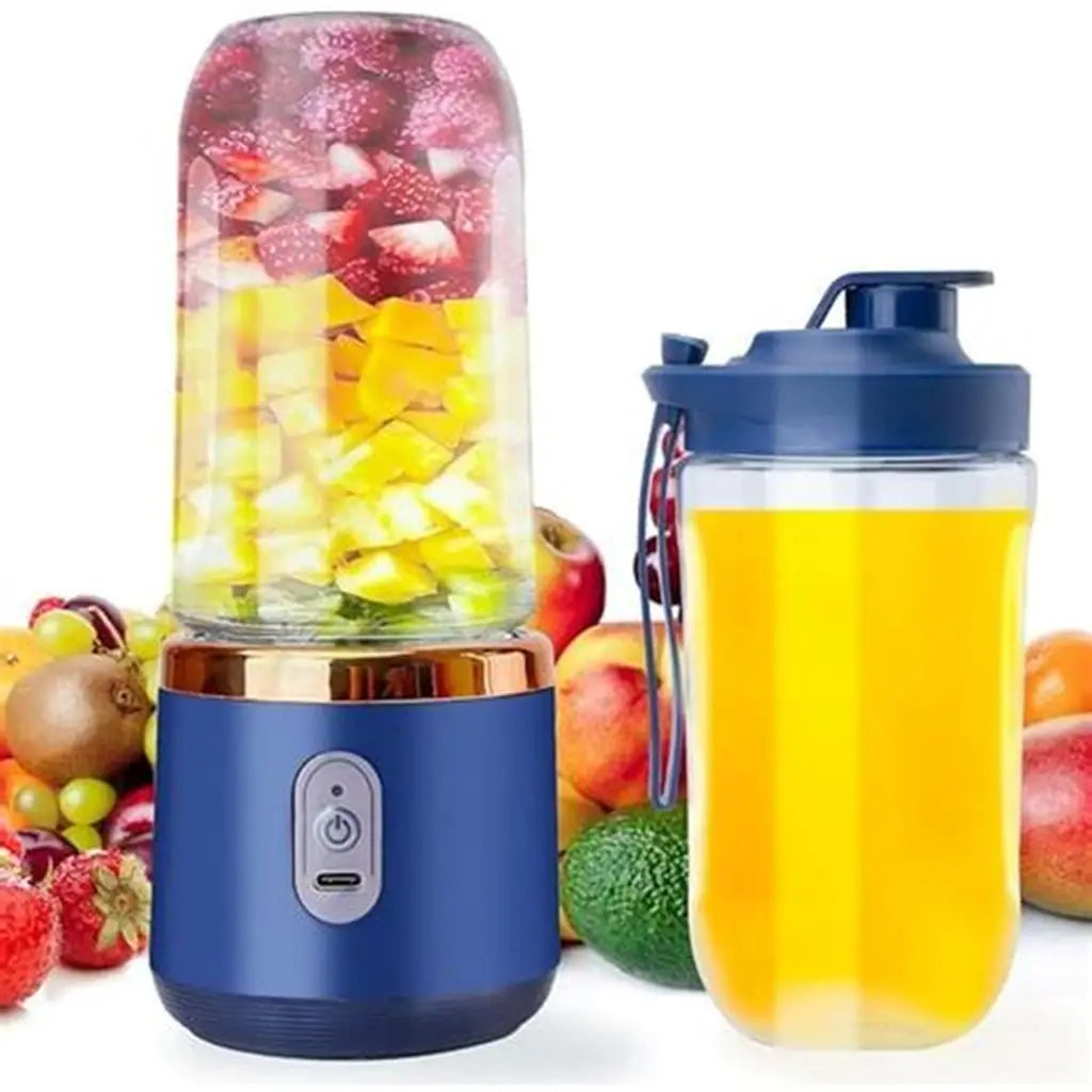 LICUADORA PORTÁTIL, MINI JUGO DE FRUTAS DE 400 ML, TAZA DE 6 CUCHILLAS, DE ALTA POTENCIA, LICUADORA DE BATIDOS