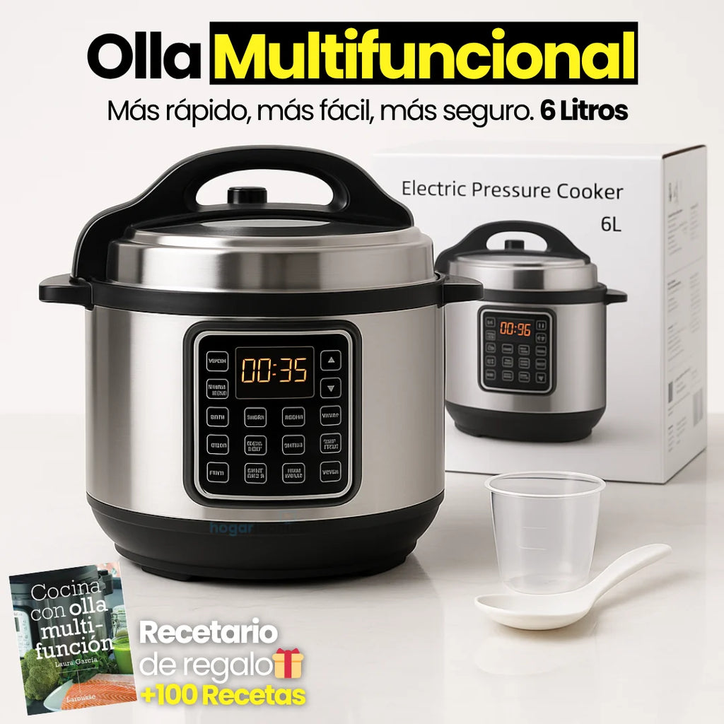 Olla de Presión Eléctrica INLEC 6L Multifunción con Panel Digital