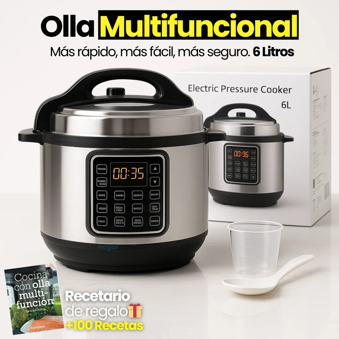 Olla de Presión Eléctrica INLEC 6L Multifunción con Panel Digital