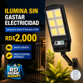 Lámpara Solar de Seguridad 6 COB con Sensor de movimiento y Control Remoto