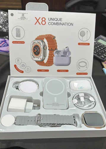 Smartwatch X8 Unique Combination – Reloj Inteligente + Audífonos Inalámbricos