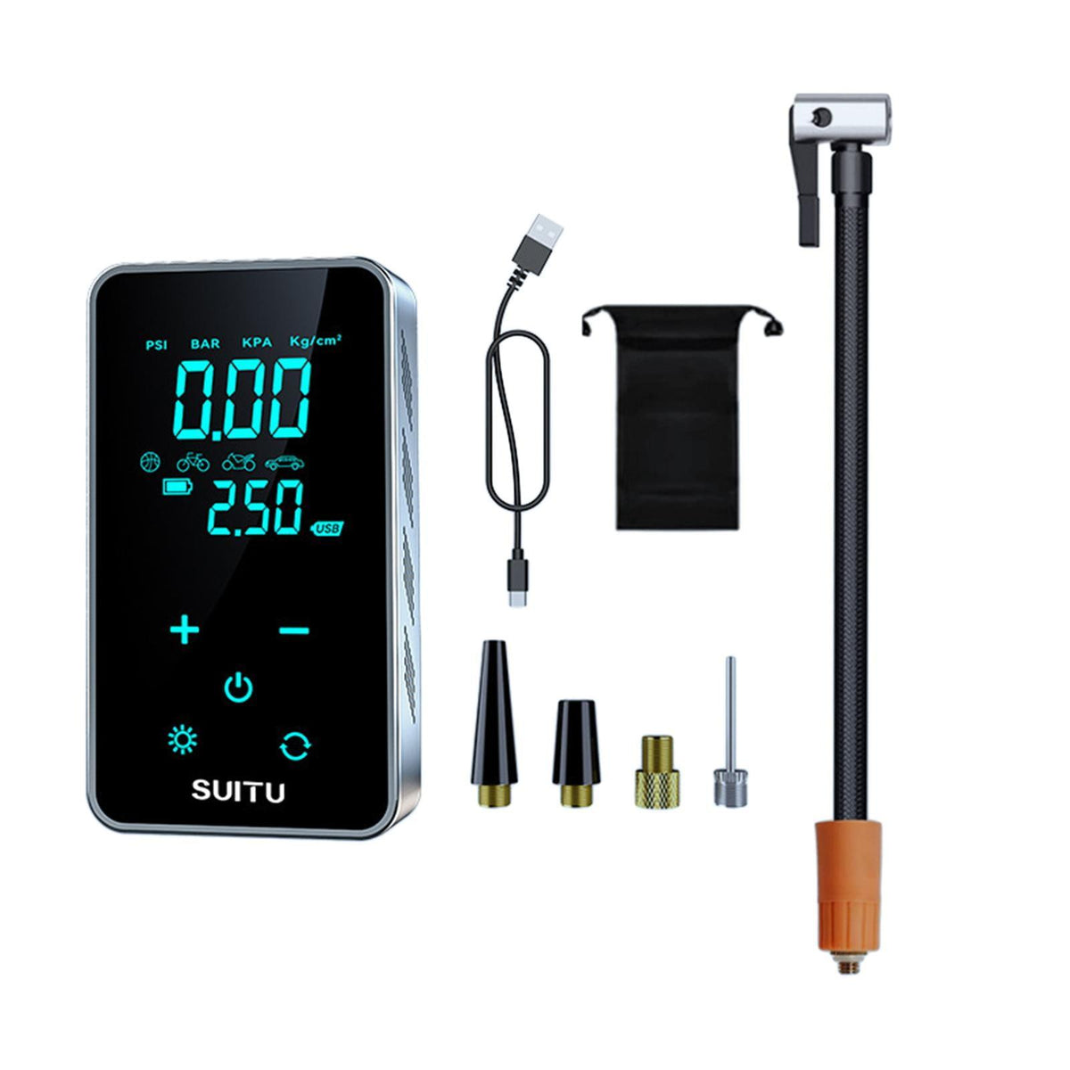 Inflador Digital Portátil SUITU para Vehículos y Neumáticos