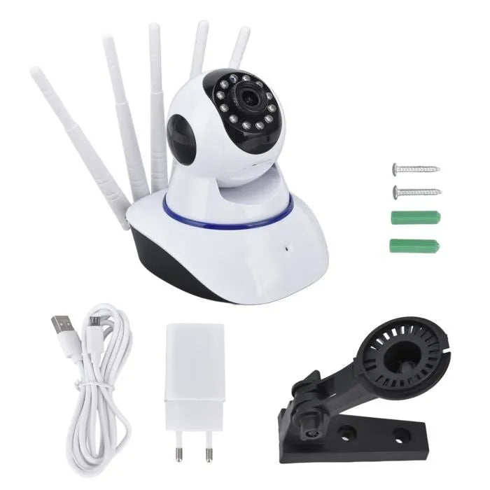 Cámara de Seguridad WiFi 1080P PTZ con Visión Nocturna y Audio